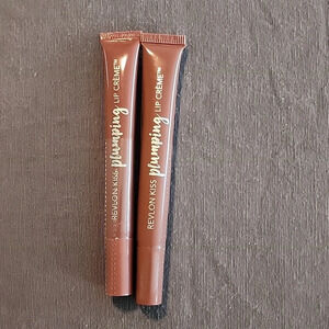 (2) Revlon Kiss Plumping Lip Creme-515 Almond Suede